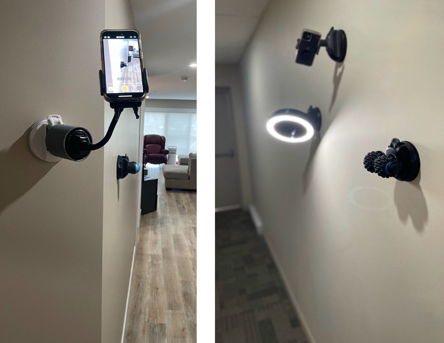 A concept render of the Verticam wall-mounted camera.